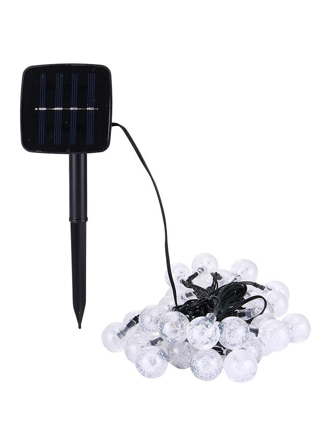 LED Bubble Ball String Lights Solar Panel White 16 x 15 5cm