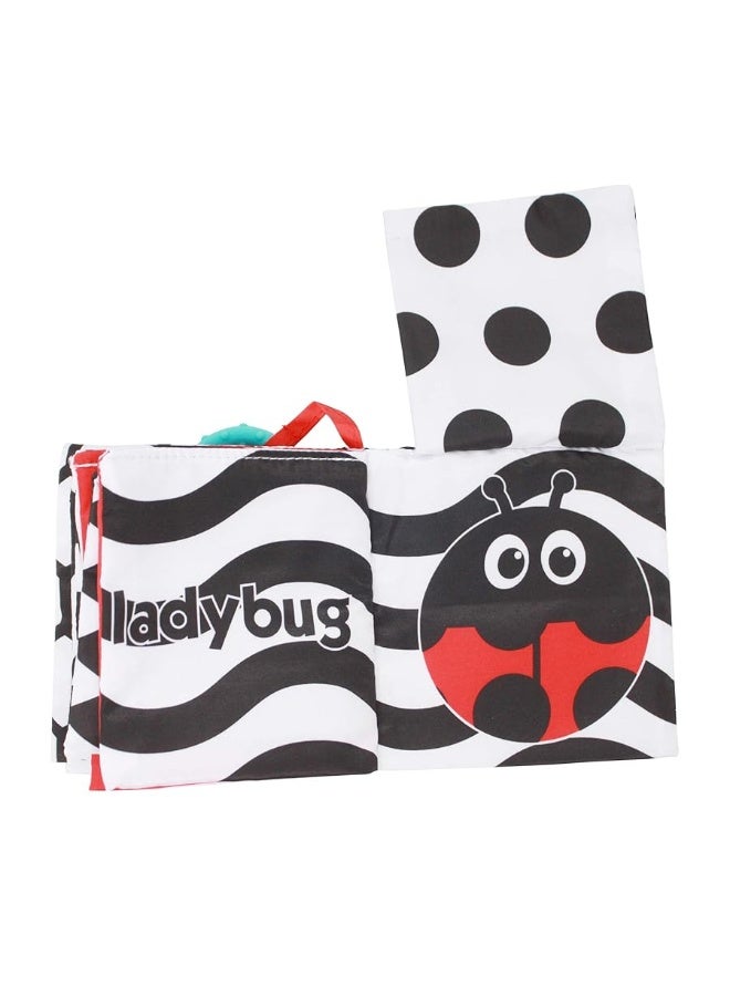 Sassy Peek-a-Boo Activity Book with Attachable Link for On-The-Go Travel | Black & White | for Ages Newborn and Up