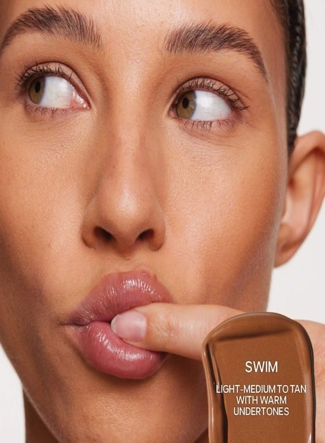 Dew  Bronze Liquid Bronzing Cream , Swim - light - medium to tan with warm undertones 12ml - Soft-Focus Flawless Glow