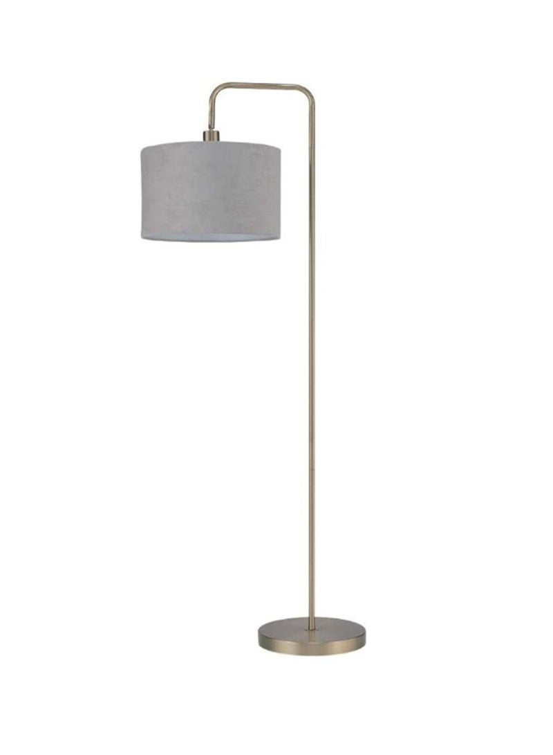 Floor lamp with fabric lampshade gray home decoration reading lamp suitable for living room bedroom office