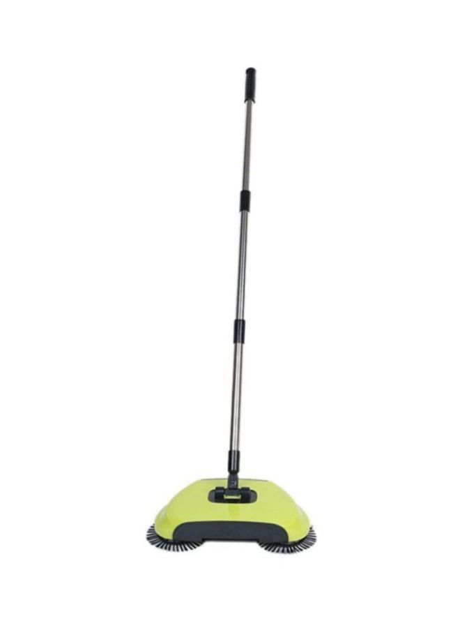 360 Degree Rotating Brush Spin Hand Broom Green/Black/Silver 112x30x17cm