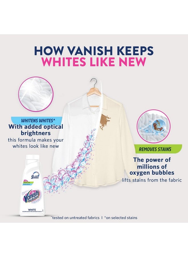 Crystal White 800 Ml, Fabric Whitener | Detergent Add-On Liquid | Whites Like New | Stain Remover | Chlorine Bleach Free | Suitable With All Washing Detergent Powders And Liquids