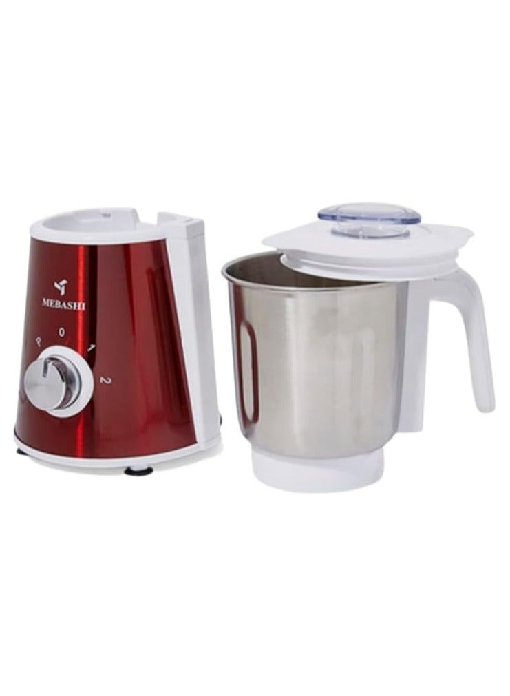 MEBASHI Coffee Grinder - 800ml, 400g, Stainless Steel Body, Powerful Motor, Red(ME-CG2285SR)(450W)