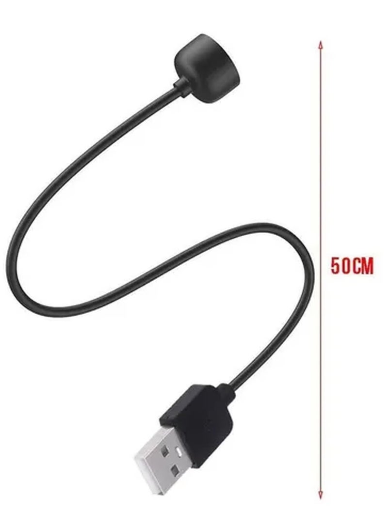 Charging Cable forMi Band 7 / Band 6 / Magnetic USB Fast Charging Cord 50cm Black