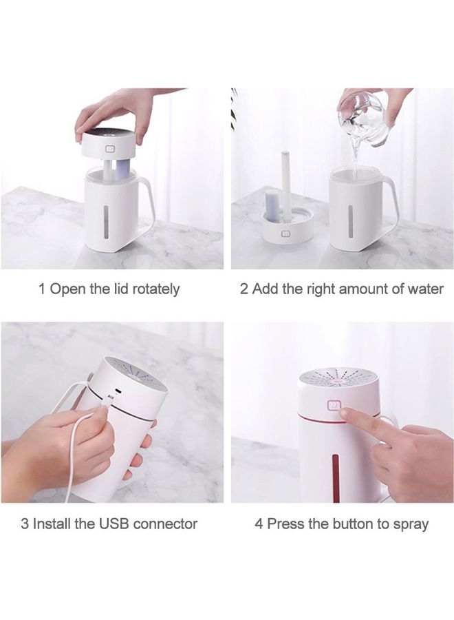 USB Humidifier Cup Handheld Portable White 15.4x9.6x9.4cm