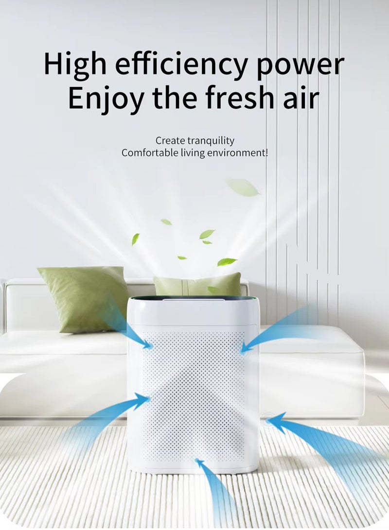 Smart Air Purifier - Air Cleaner with HEPA Filter - PM2.5 Monitor - Deodorization, Sterilization, Remove Formaldehyde - Essential Appliances for Home and Office - ZY2866