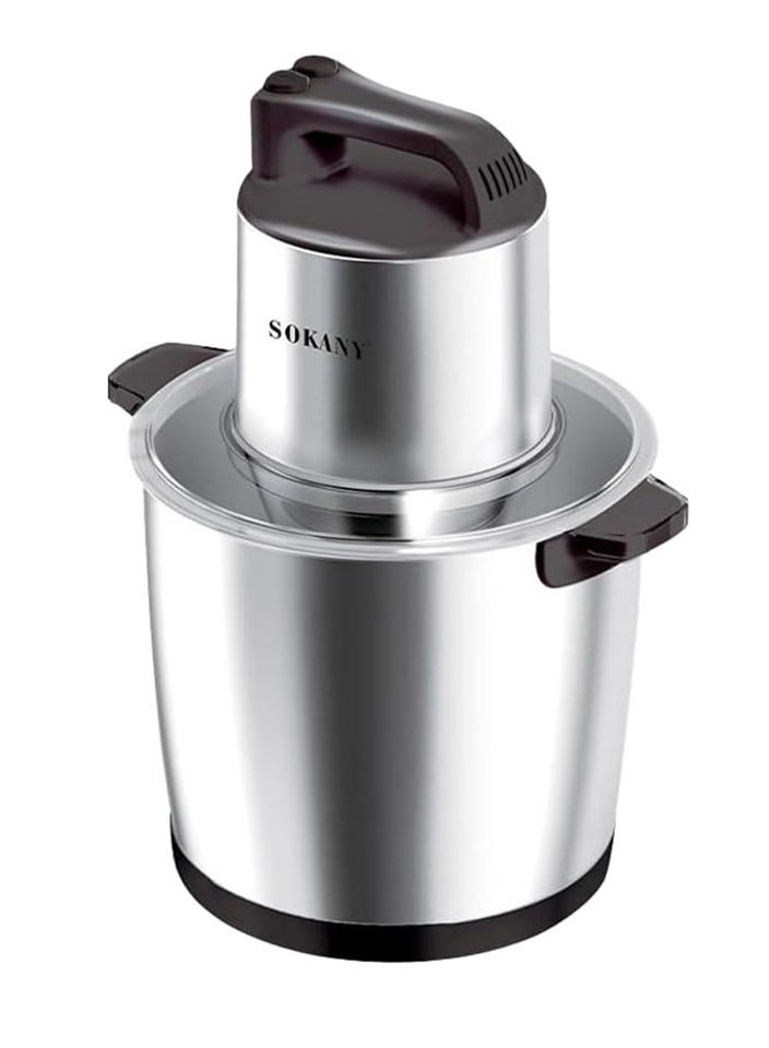 Sokany Food Processor 10L- 2000Watt -Silver-Sk-666666