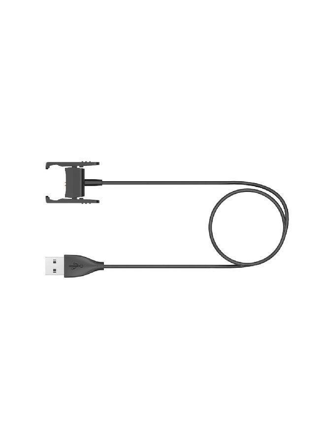 USB Charging Cable For Fitbit Charge 2 Smart Watch 55centimeter Black