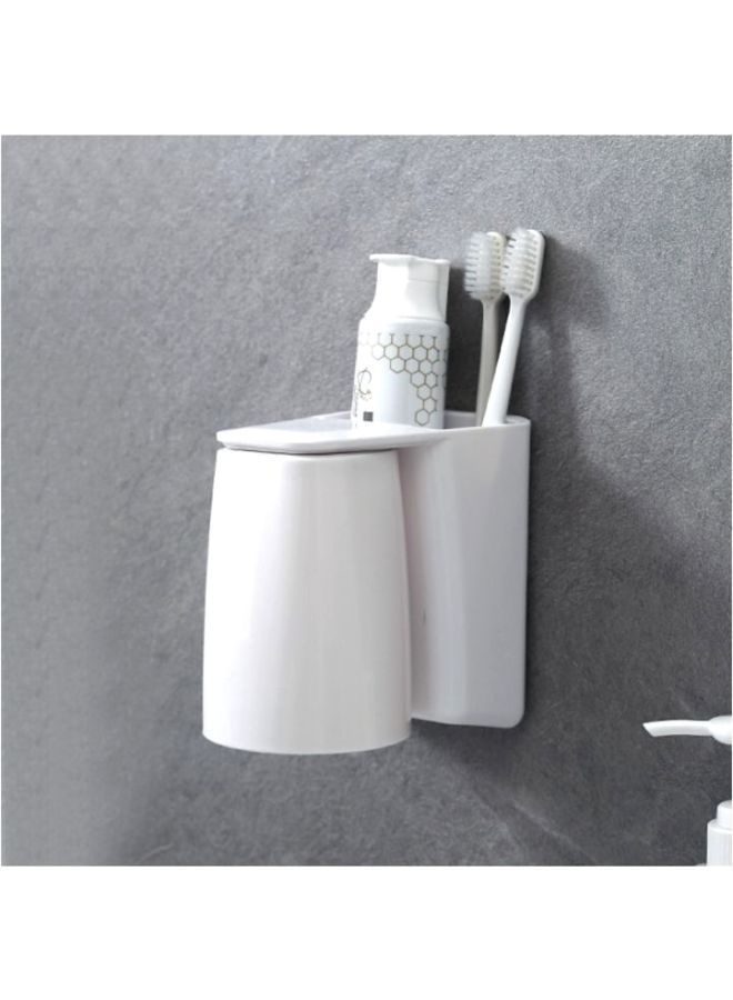 Magnetic Toothbrush Holder White 11.2x8.5x12cm