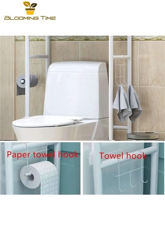 Bathroom floor-standing vertical toilet rack without punching combination white