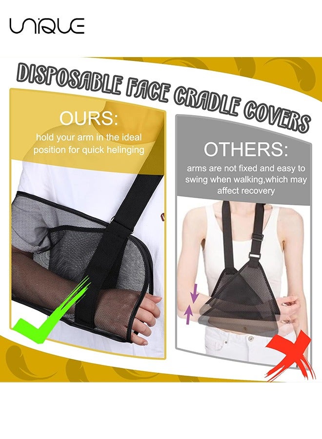 2 Pcs Mesh Arm Shoulder Sling Adjustable Shoulder Immobilizer for Shower Breathable Rotator Cuff Solution Lightweight Shoulder Sling for Shower Brace Black Arm Supports for Supporting Elbow Wrist