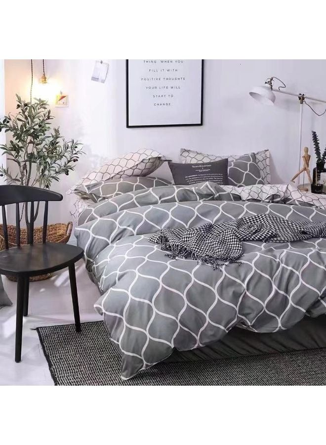 Single Size Petals and Plush Floral Bedding Complete Kit Include 1 Duvet Cover 210x160cm with 1 Fitted Sheet 120x200+30cm and 2 Pillowcases 50x78 cm Deep Pocket Fitted Single Size Bedsheet Set
