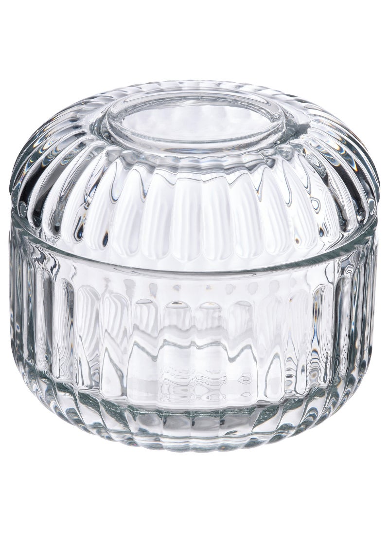 Clear Glass Container For Make-Up Remover Pads, Cotton Ball