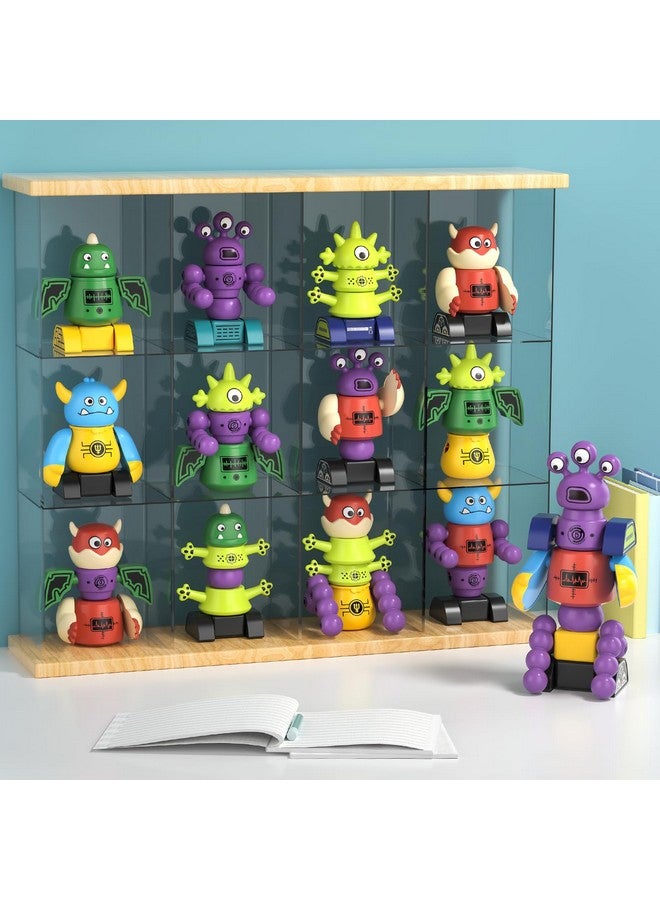 Magnetic Robot Toy For 3-5 Years Old - Monster Blocks Stacking Transform Toys With Storage Box, Set For Kids Age 3 4 5 6 7 Years Old Boys, Christmas & Birthday Gift