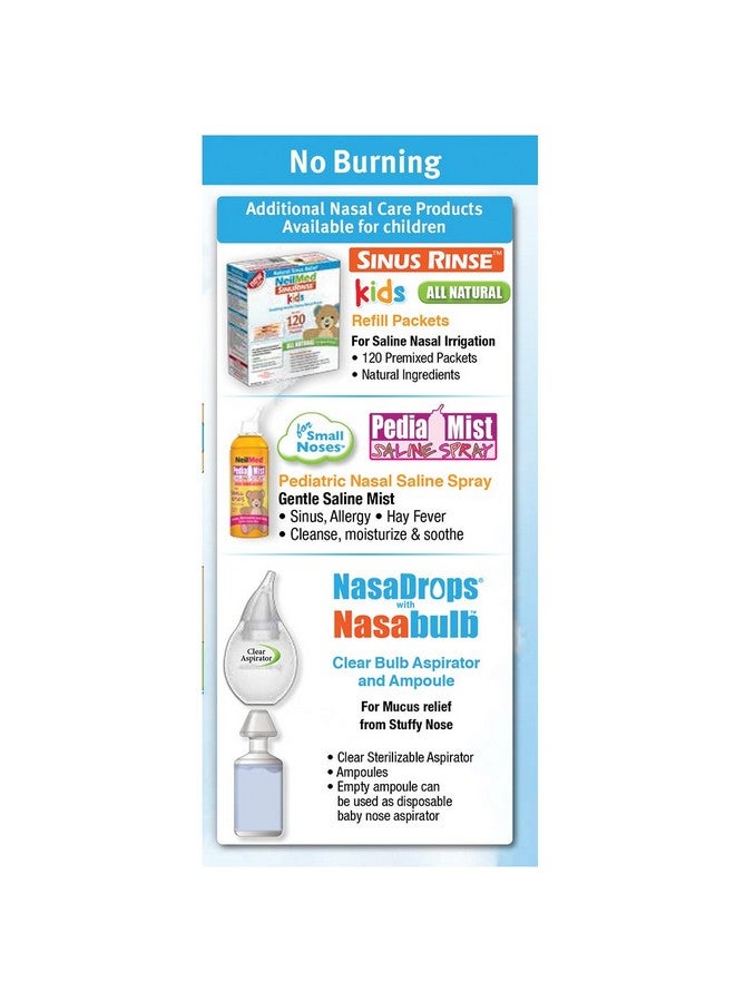 Pharmaceuticals - Sinus Rinse Kids All Natural Kit - 60 Premixed Packets