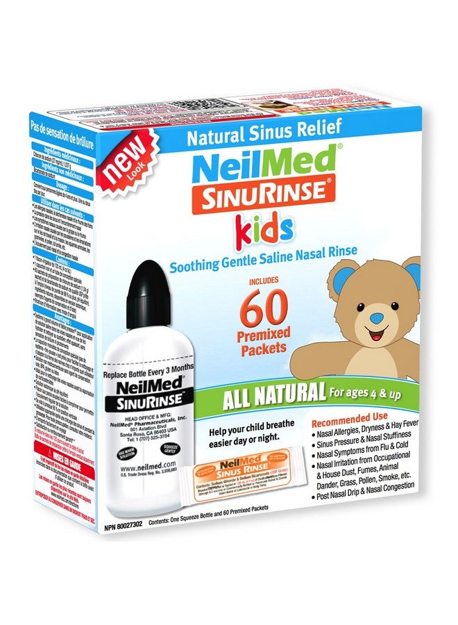 Pharmaceuticals - Sinus Rinse Kids All Natural Kit - 60 Premixed Packets