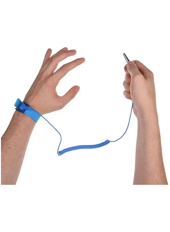 Anti Static Wrist Straps - 3 Pack - Reusable Anti-Static Wrist Straps equipped with Grounding Wire and Alligator Clip - Enables you to Ground Yourself while working on Sensitive Electronics