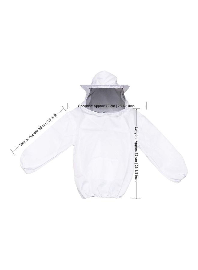 Beekeeping Suit With Hood White/Clear