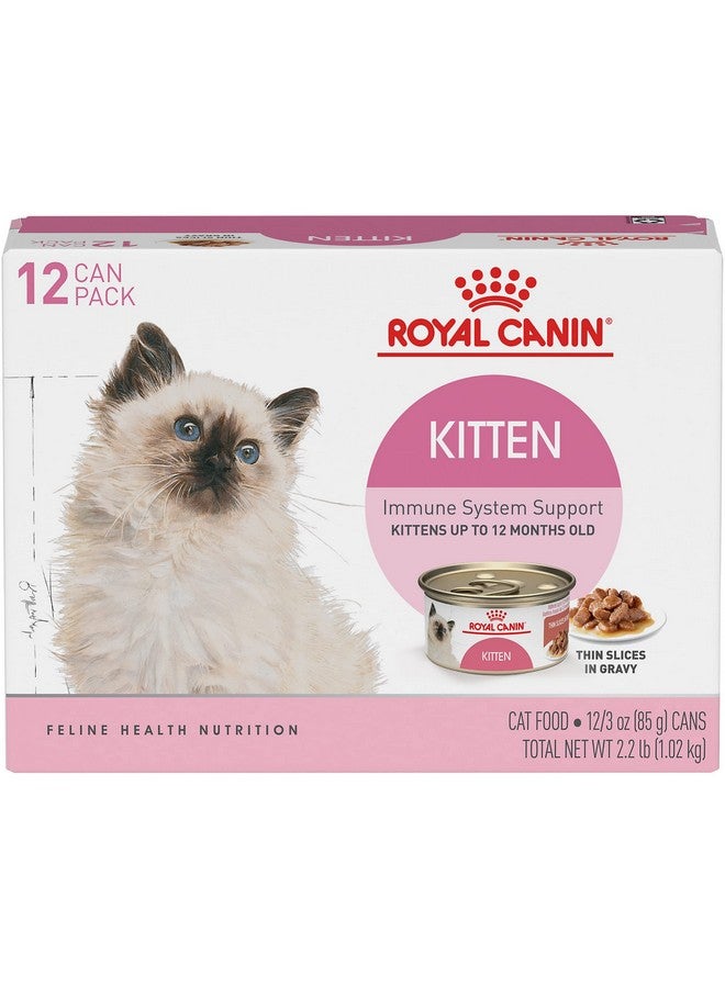 Feline Health Nutrition Kitten Thin Slices In Gravy Canned Cat Food, 3 Oz Can (12Count)