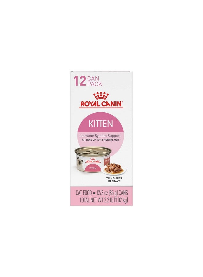 Feline Health Nutrition Kitten Thin Slices In Gravy Canned Cat Food, 3 Oz Can (12Count)