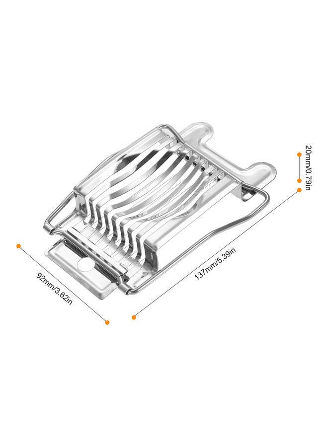 Egg Cutter Boiled Slicer Silver