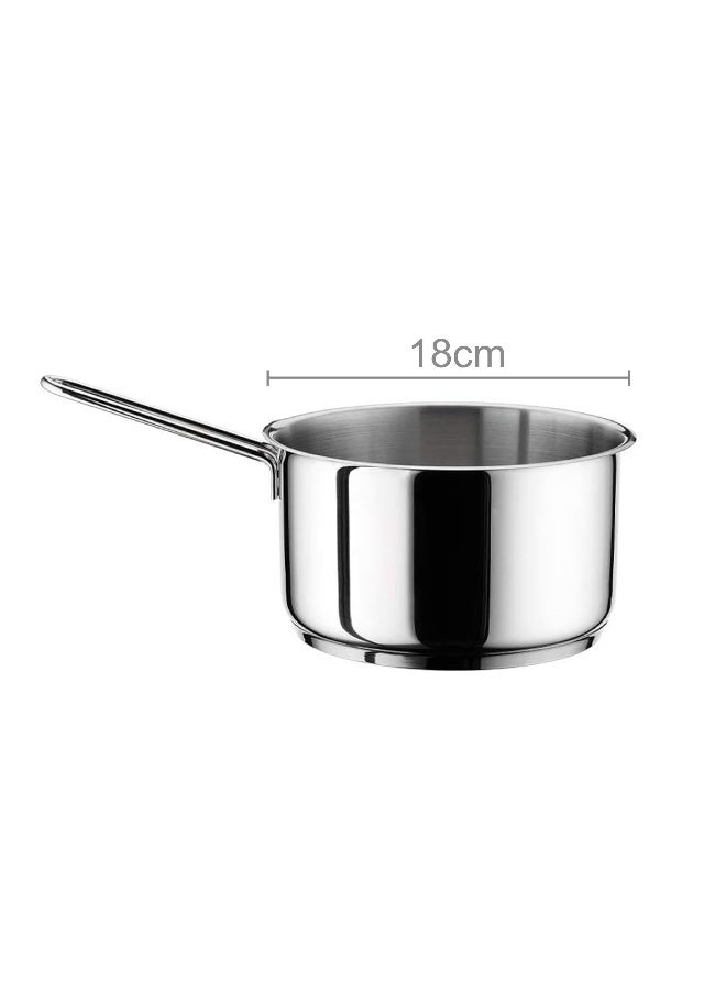 Hascevher Stainless Steel Milk Pot With Heat Resistant Steel Handle