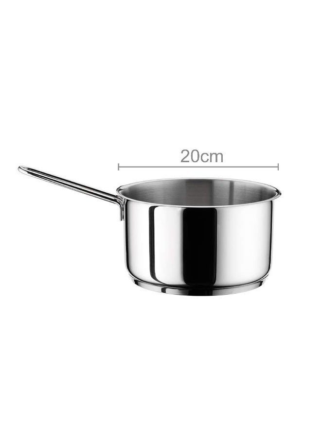 Hascevher Stainless Steel Milk Pot With Heat Resistant Steel Handle