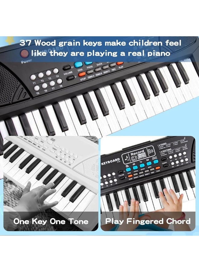 Kids Keyboard Piano 37 Keys Piano for Kids Beginners Electronic Piano with Microphone Educational Musical Toys for 3 4 5 6 Year Old Boys Girls Gifts Age 3-5