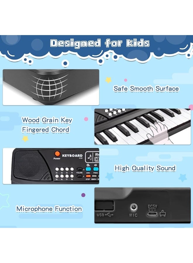 Kids Keyboard Piano 37 Keys Piano for Kids Beginners Electronic Piano with Microphone Educational Musical Toys for 3 4 5 6 Year Old Boys Girls Gifts Age 3-5