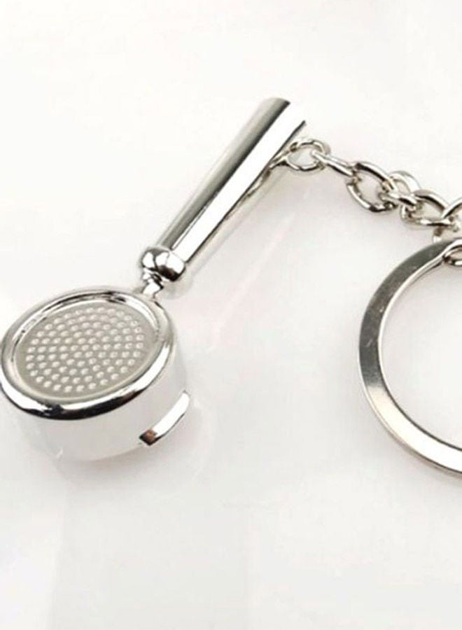 Zinc Alloy Coffee Keychain Keyring Metal Key Rings Decoration Silver