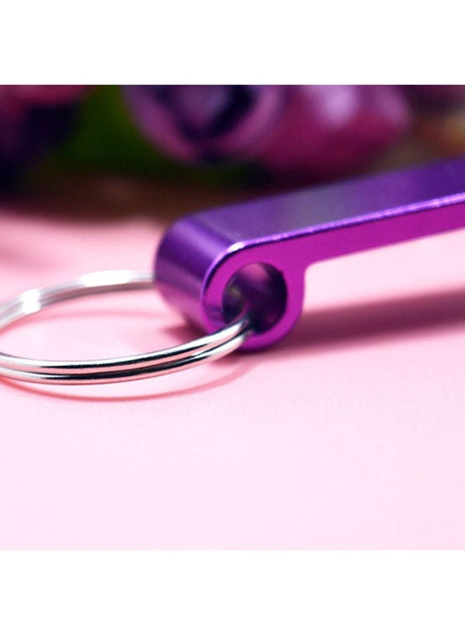 Portable Aluminum Beer Bottle Opener Key Chain Purple