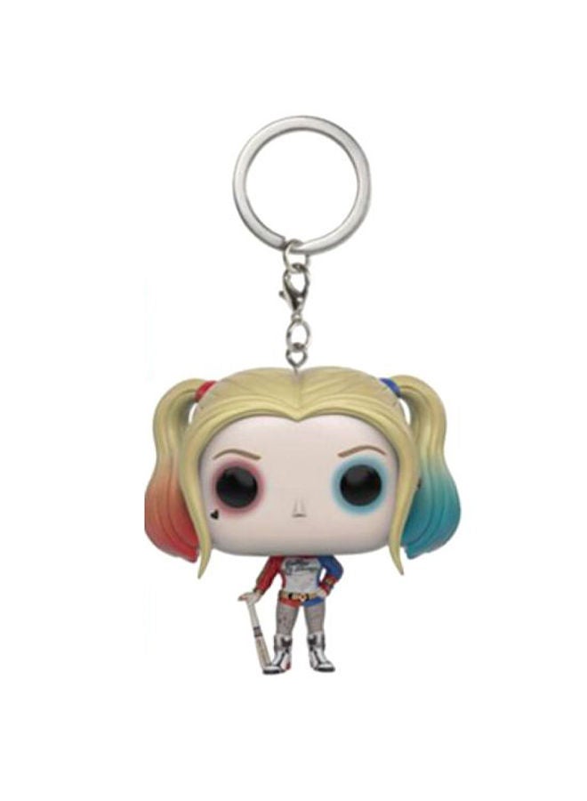 Harleen Quinzel Shaped Keychain Yellow/Beige/Black