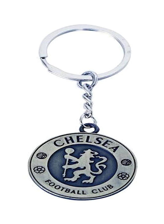 Chelsea Football Club Key Chain Silver/Blue/Black