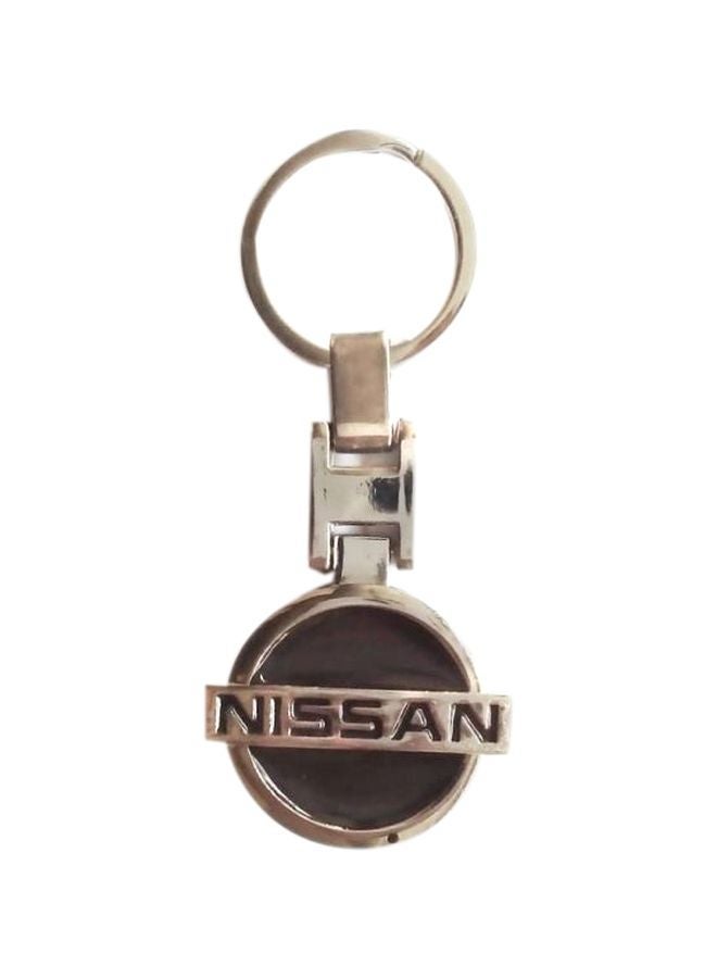 Nissan Logo Keychain Brown/silver