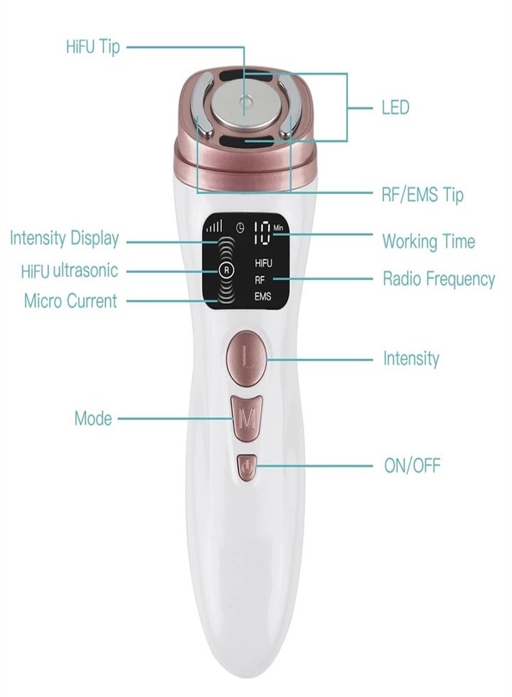 New upgraded second generation, mini handheld ultrasonic knife, beauty instrument micro-current facial lifting and firming massager, suitable for female chin, neck and eyes