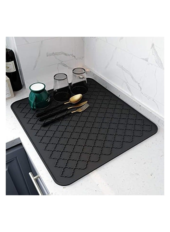 Silicone Drying Mat for Kitchen Countertops, 12 X 16 In, Kitchen Drying Mat