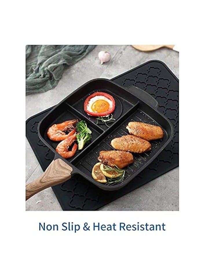 Silicone Drying Mat for Kitchen Countertops, 12 X 16 In, Kitchen Drying Mat