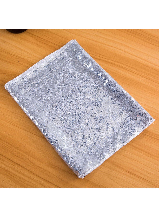 Sparkly Sequined Table Runner Silver