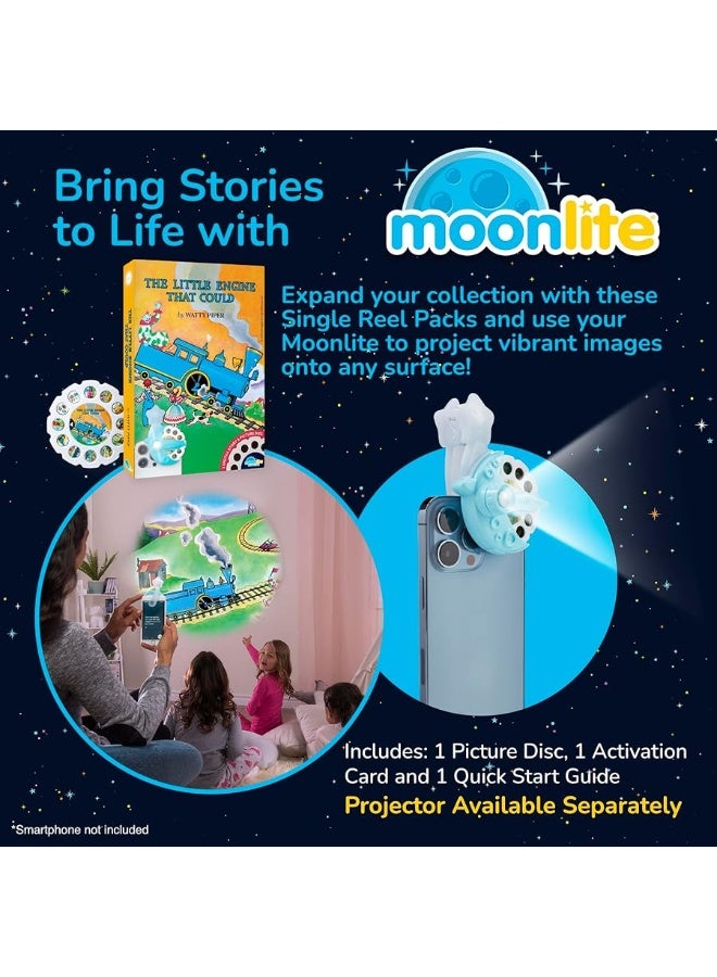 Moonlite Storytime The Little Engine That Could Storybook Reel, A Magical Way to Read Together, Digital Story for Projector, Fun Sound Effects, Learning Gifts for Kids Ages 1 Year and Up