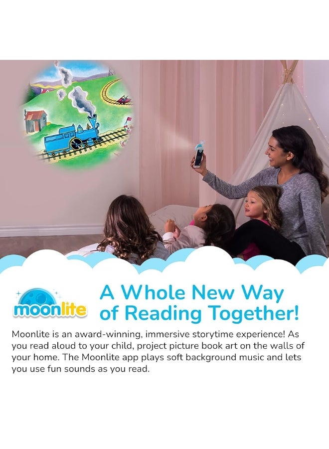 Moonlite Storytime The Little Engine That Could Storybook Reel, A Magical Way to Read Together, Digital Story for Projector, Fun Sound Effects, Learning Gifts for Kids Ages 1 Year and Up