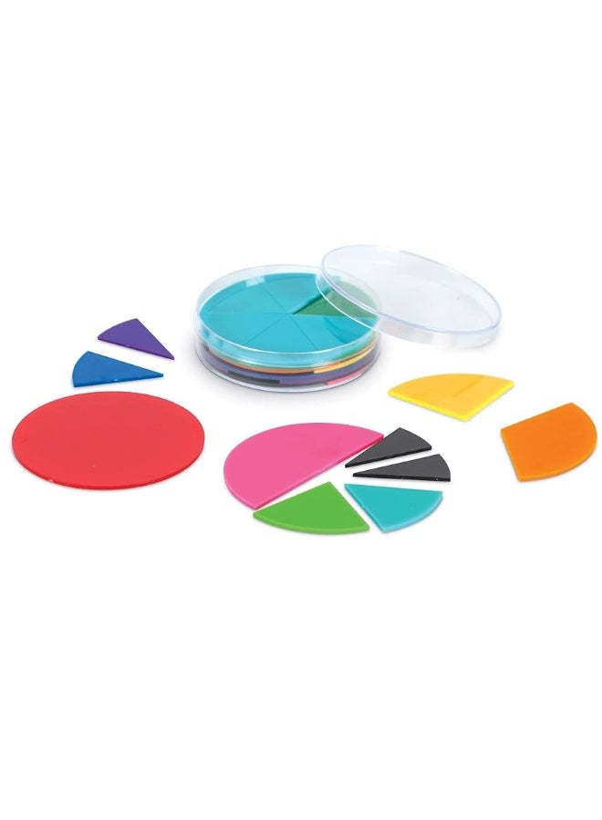 Learning Resources Rainbow Fractions Deluxe Circles with Storage, 9 Circles, Ages 6+, Multicolor (LER0617)