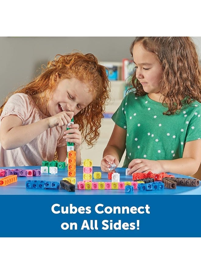 Learning Resources MathLink Cubes - Set of 100 Cubes, Ages 5+ Kindergarten, STEM Activities, Math Manipulatives, Homeschool Supplies, Teacher Supplies