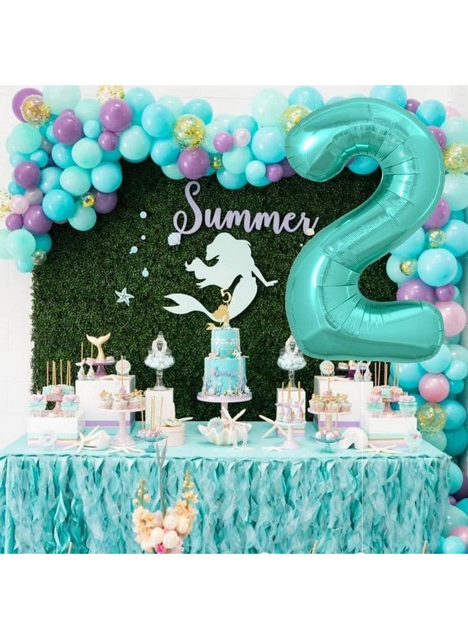 40 Inch Large Teal Blue Number 12 Balloons Giant Digital 12 Or 21 Helium Balloons, Foil Mylar Big Number Balloons For 12Th Or 21St Birthday Party 12Th Or 21St Anniversary Supplies Decorations