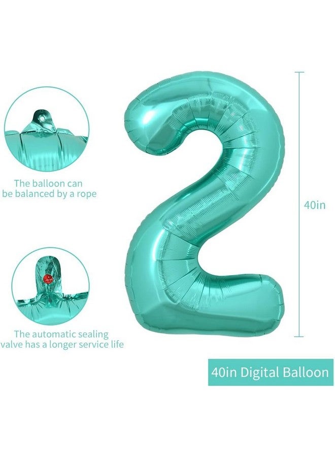 40 Inch Large Teal Blue Number 12 Balloons Giant Digital 12 Or 21 Helium Balloons, Foil Mylar Big Number Balloons For 12Th Or 21St Birthday Party 12Th Or 21St Anniversary Supplies Decorations