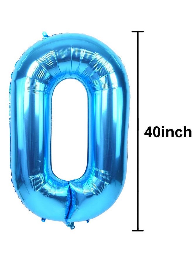 40 Inch Blue Large Numbers Balloon 0-9 Birthday Party Decorations,Foil Mylar Big Number 3 Balloon Digital 3 For Birthday Party,Wedding, Bridal Shower Engagement Photo Shoot, Anniversary