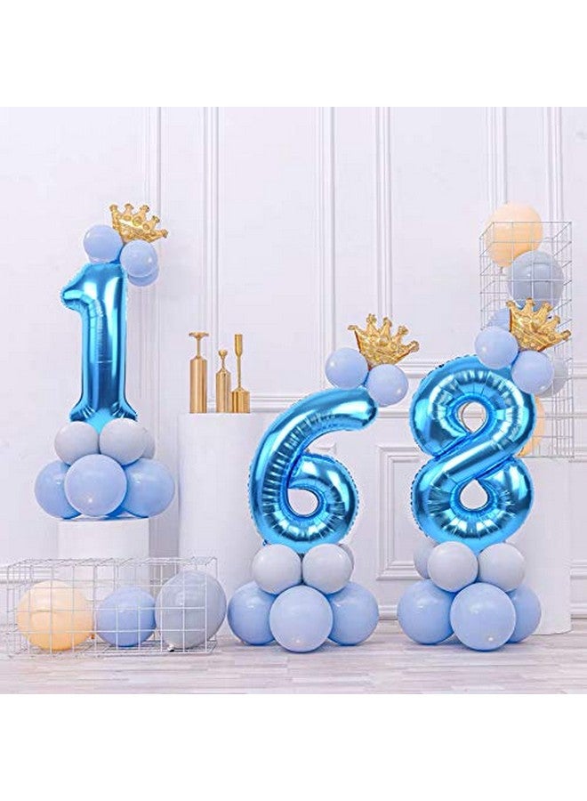 40 Inch Blue Large Numbers Balloon 0-9 Birthday Party Decorations,Foil Mylar Big Number 3 Balloon Digital 3 For Birthday Party,Wedding, Bridal Shower Engagement Photo Shoot, Anniversary