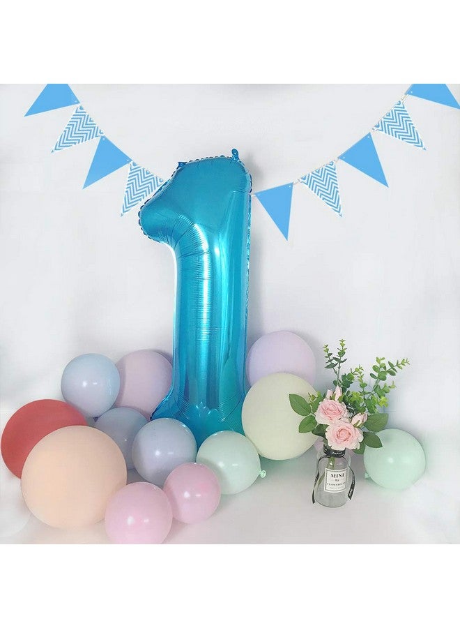 40 Inch Blue Large Numbers Balloon 0-9 Birthday Party Decorations,Foil Mylar Big Number 3 Balloon Digital 3 For Birthday Party,Wedding, Bridal Shower Engagement Photo Shoot, Anniversary