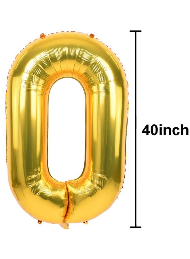 40 Inch Gold Large Numbers Balloon 0-9 Birthday Party Decorations,Foil Mylar Big Number Balloon Digital 2 For Birthday Party,Wedding, Bridal Shower Engagement Photo Shoot, Anniversary