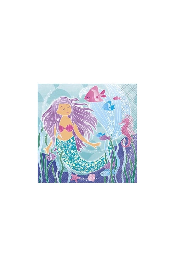 Mermaid theme birthday party decoration supplies for girls Hot sale party favor girls party birthday paper disposable kits party tableware set