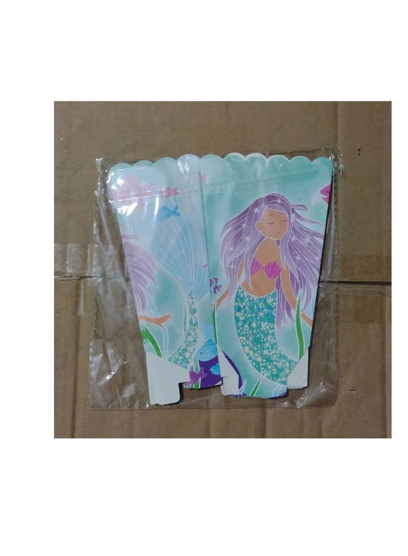 Mermaid theme birthday party decoration supplies for girls Hot sale party favor girls party birthday paper disposable kits party tableware set